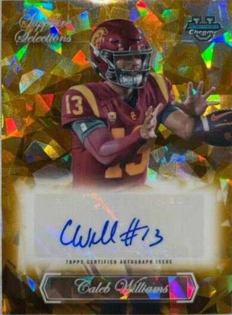 Caleb Williams #SG-CW Football Cards 2023 Bowman Chrome University Sapphire Selections Autographs