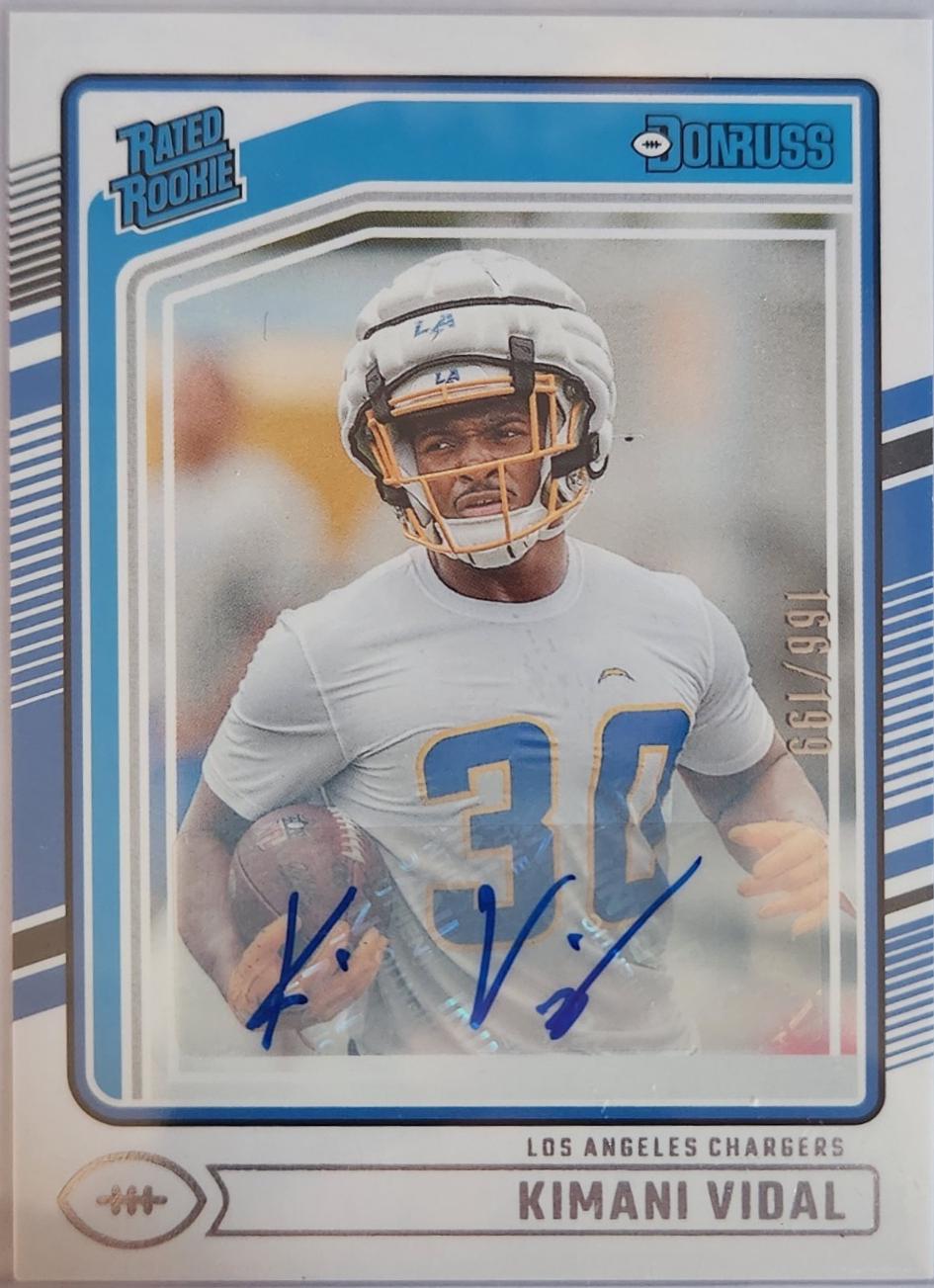 Kimani Vidal #355 Football Cards 2024 Panini Donruss Rated Rookies Autograph