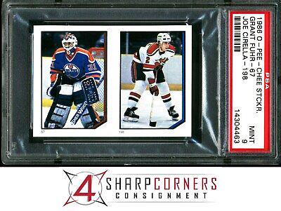 Grant Fuhr, Joe Cirella Hockey Cards 1986 O-Pee-Chee Sticker