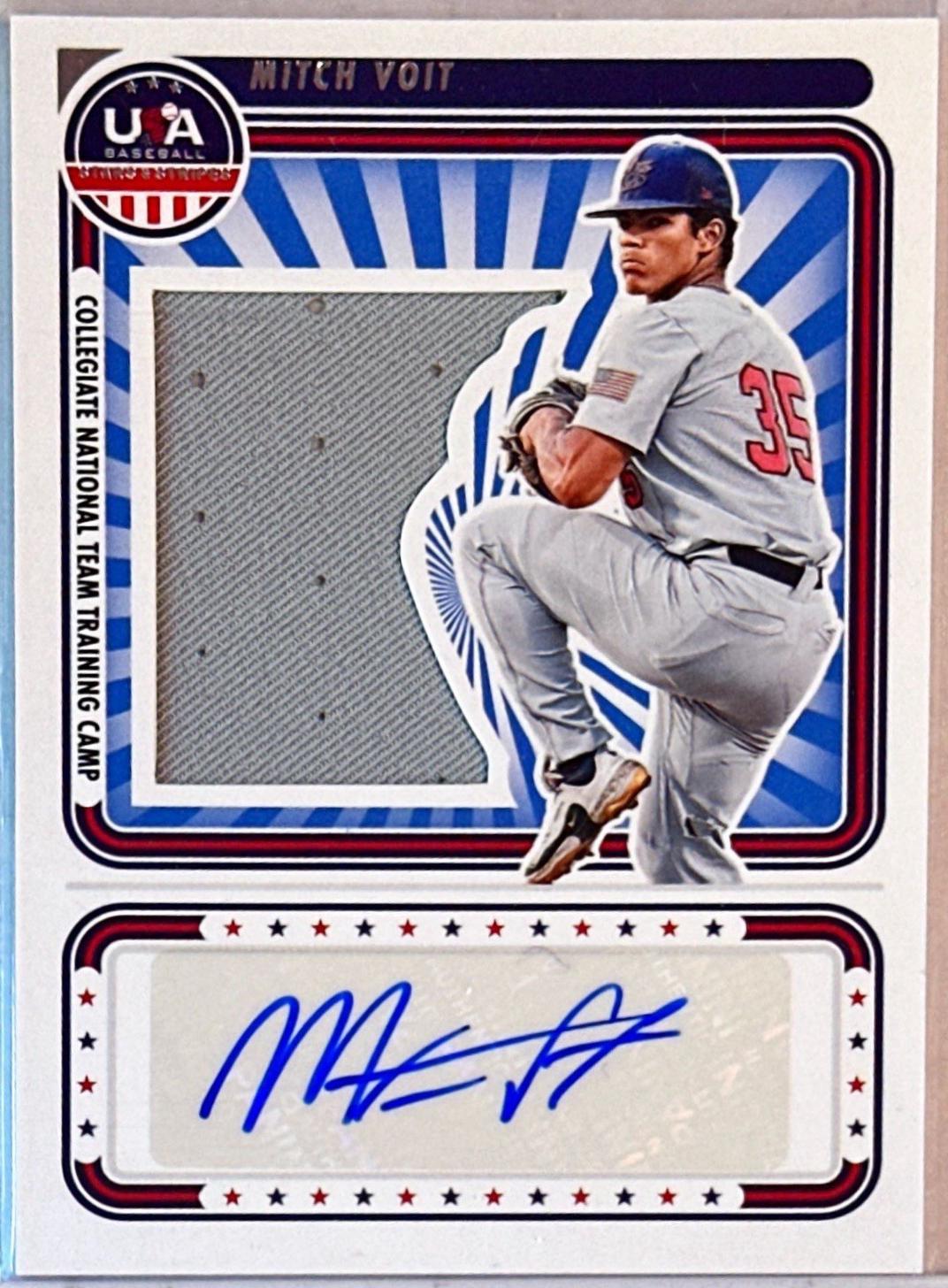 Mitch Voit #SS-MV 2024 Panini Stars & Stripes USA Signatures Silhouettes Baseball