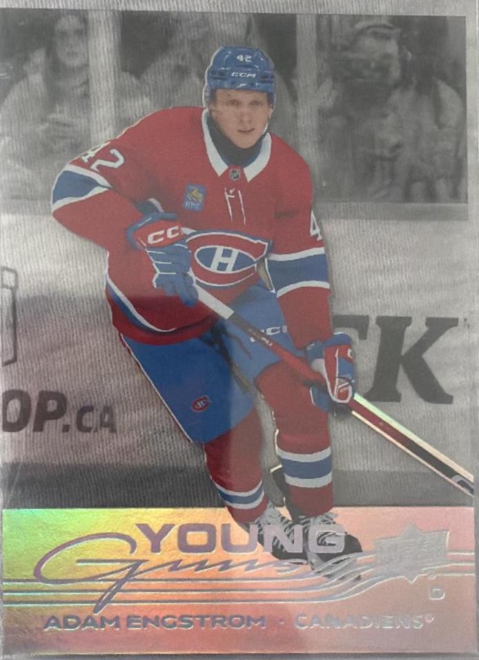 Adam Engstrom #721 2025 Upper Deck Extended Series Acetate Young Guns Hockey