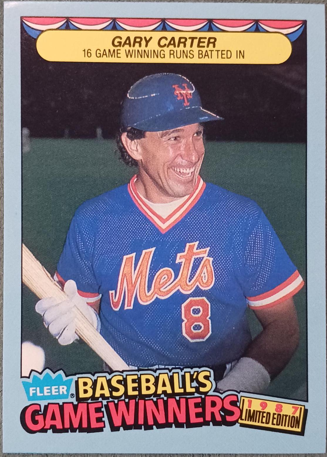 Gary Carter #9 Baseball Cards 1987 Fleer Limited Edition