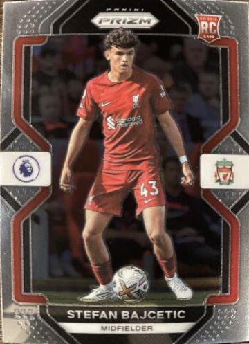 Stefan Bajcetic #196 Soccer Cards 2022 Panini Prizm Premier League