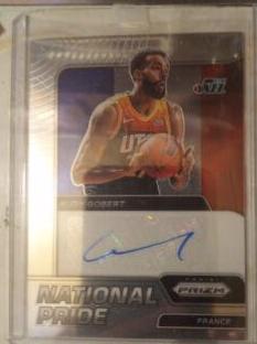 Rudy Gobert #NPS-RGB Basketball Cards 2021 Panini Chronicles National Pride Signatures