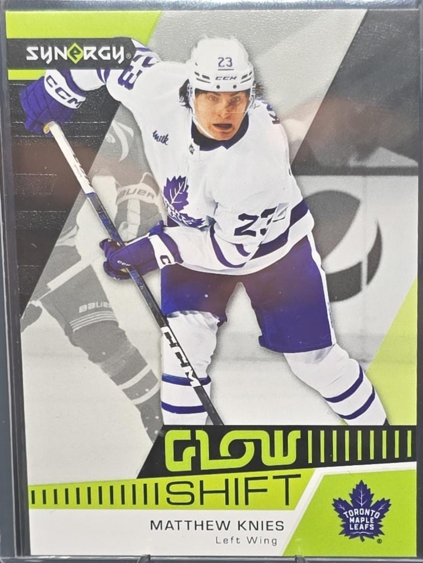 Matthew Knies #G-16 Hockey Cards 2023 Upper Deck Synergy Glow Shift