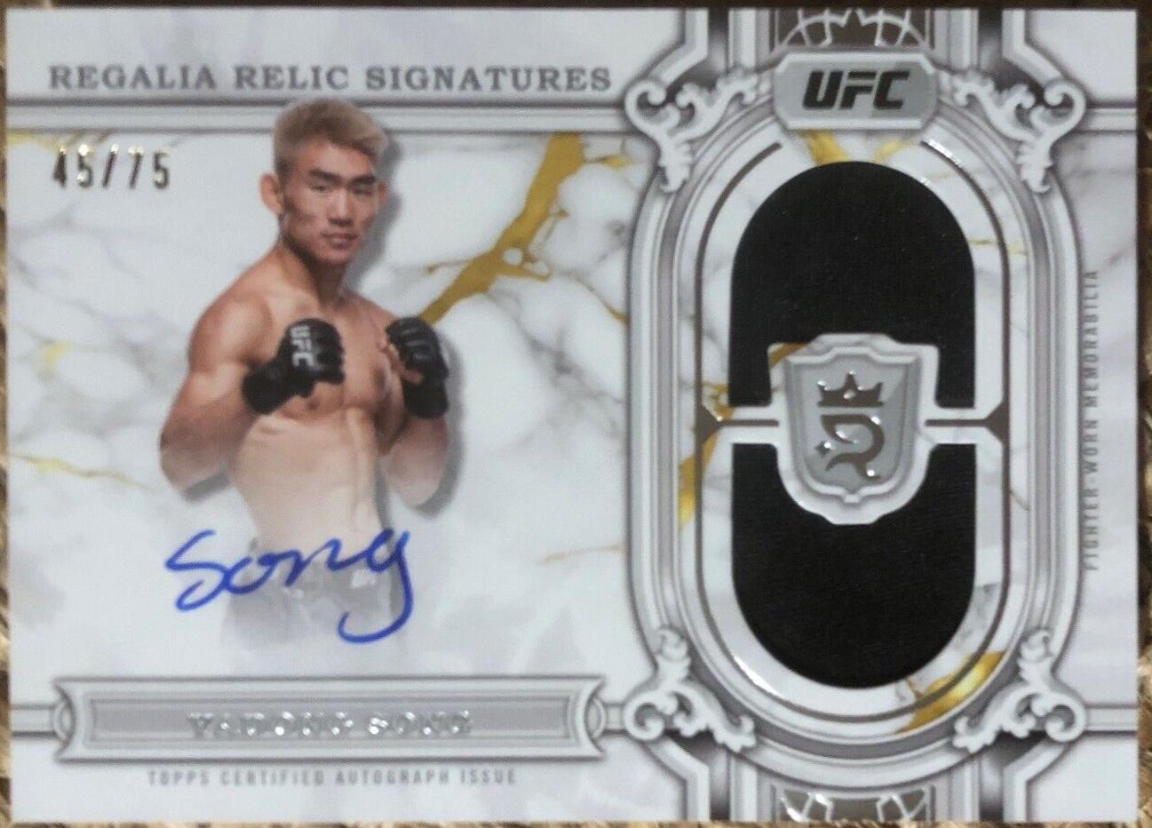 Yadong Song #RRS-YDS Ufc Cards 2024 Topps Royalty UFC Regalia Relic Signature