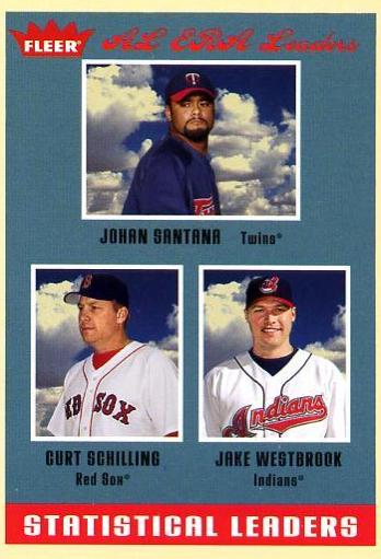 Johan Santana / Curt Schilling / Jake Westbrook #1 Baseball Cards 2005 Fleer Tradition
