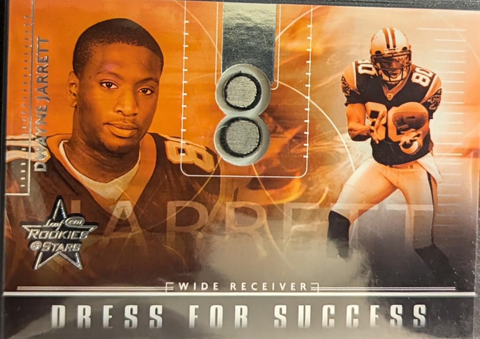Dwayne Jarrett #DS-5 Football Cards 2007 Leaf Rookies & Stars Dress for Success