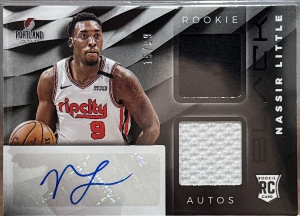 Nassir Little Basketball Cards 2019 Panini Black Rookie Memorabilia Autographs