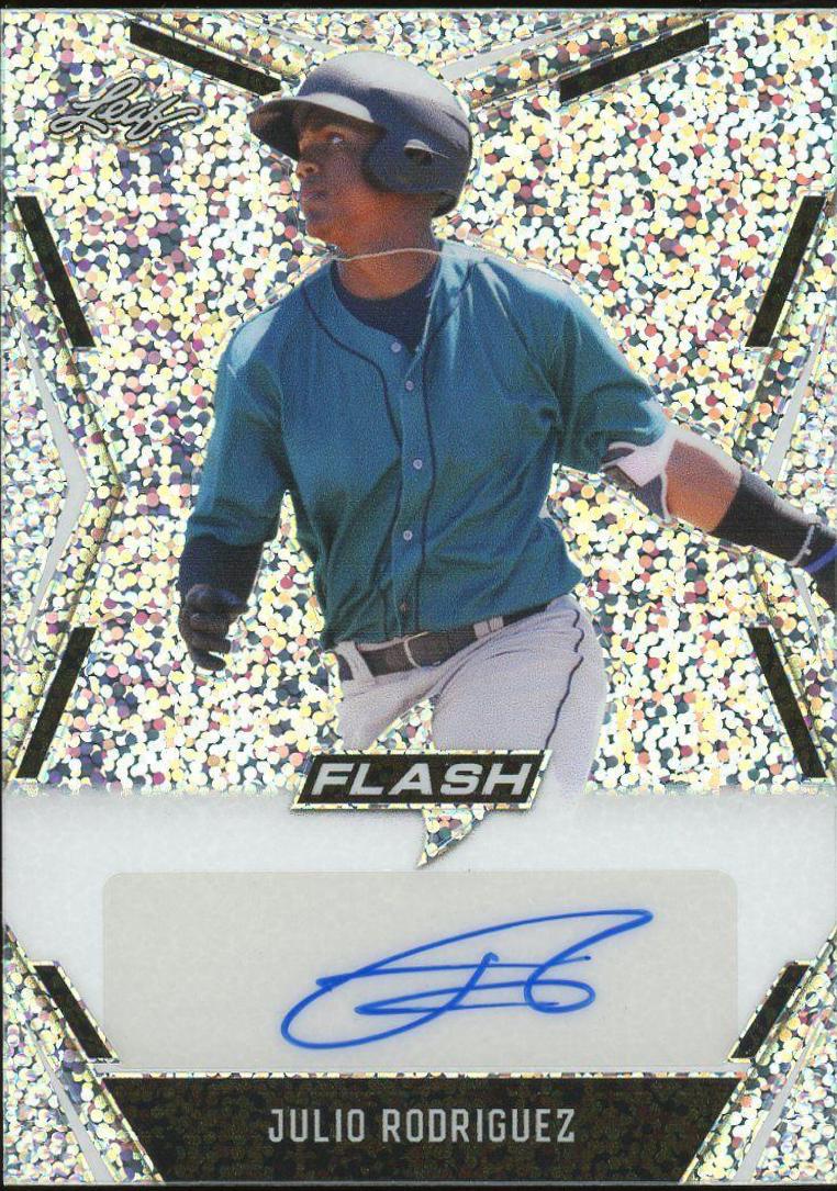 Julio Rodriguez #BA-JR1 Baseball Cards 2020 Leaf Flash Autographs