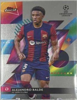 Alejandro Balde #1 Soccer Cards 2023 Topps Finest UEFA Club