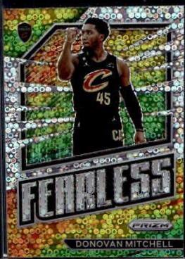 Donovan Mitchell #4 Basketball Cards 2022 Panini Prizm Fearless