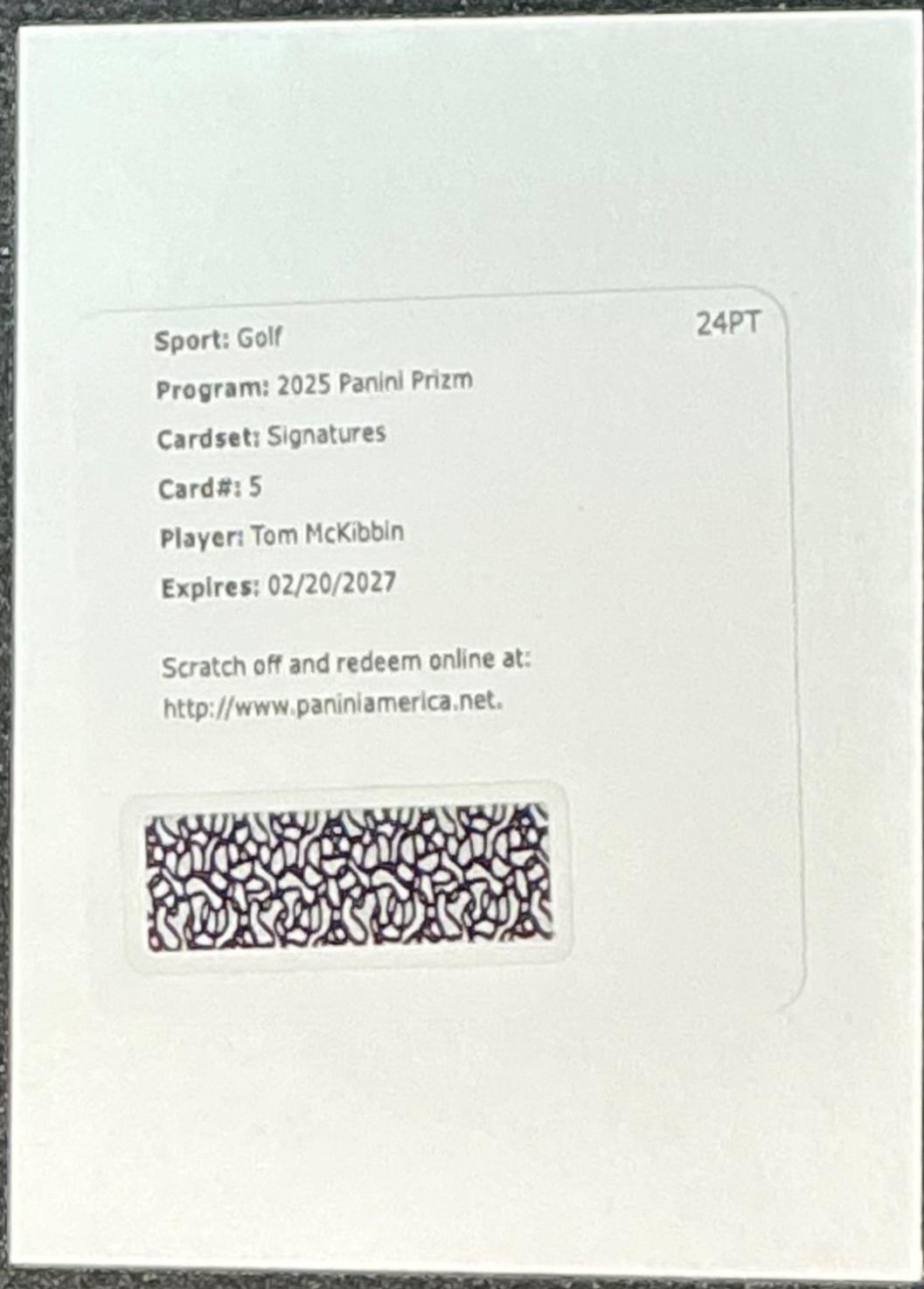 Tom McKibbin #5 2025 Panini Prizm LIV Signature Golf