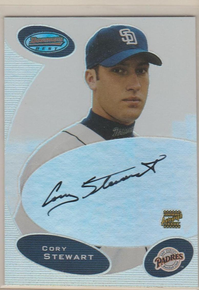 cory stewart #BB-CS Baseball Cards 2003 Bowman's Best Double Play Autographs
