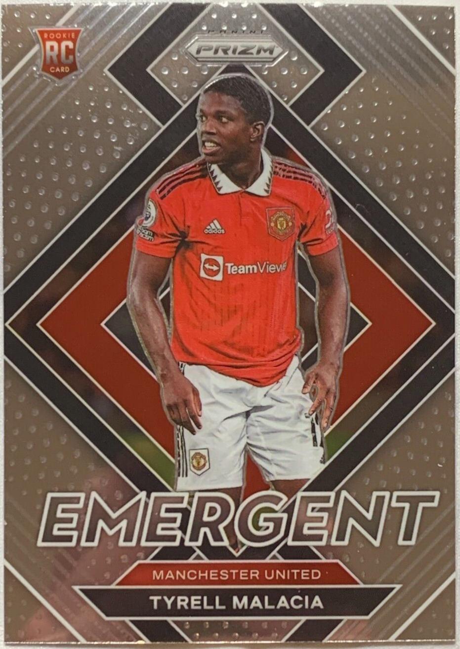 Tyrell Malacia #29 Soccer Cards 2022 Panini Prizm Premier League Emergent