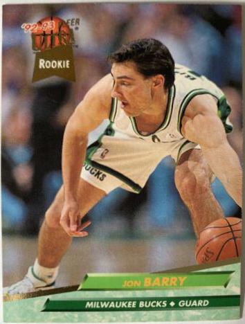 Jon Barry #296 Basketball Cards 1992 Ultra