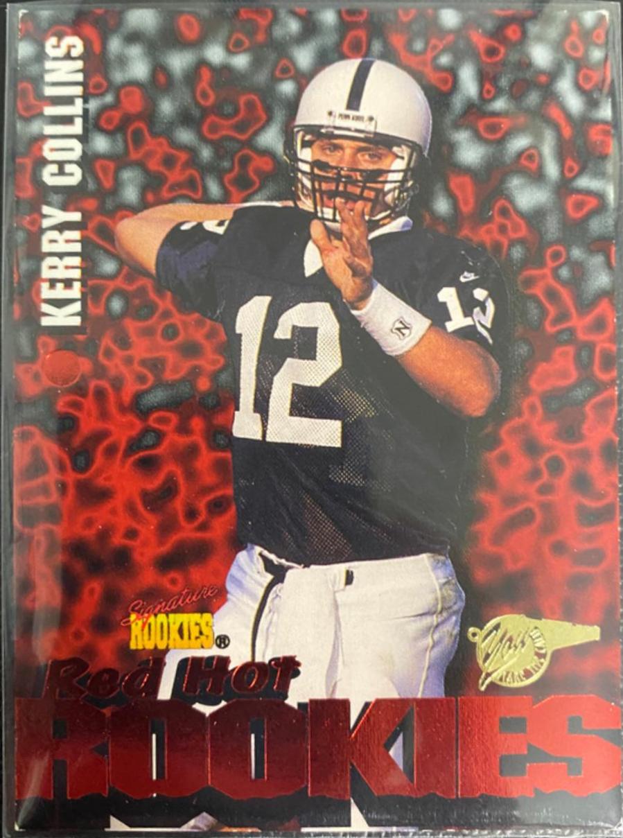 Kerry Collins #R9 Football Cards 1996 Signature Rookies Auto Bilia