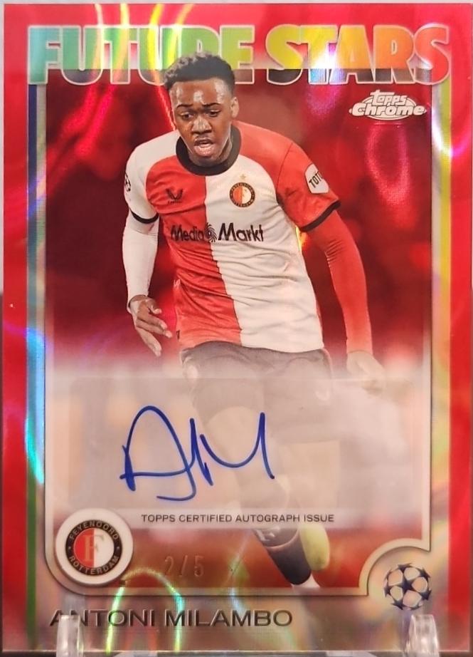 Antoni Milambo #FSA-AM Soccer Cards 2024 Topps Chrome UEFA Future Stars Autograph