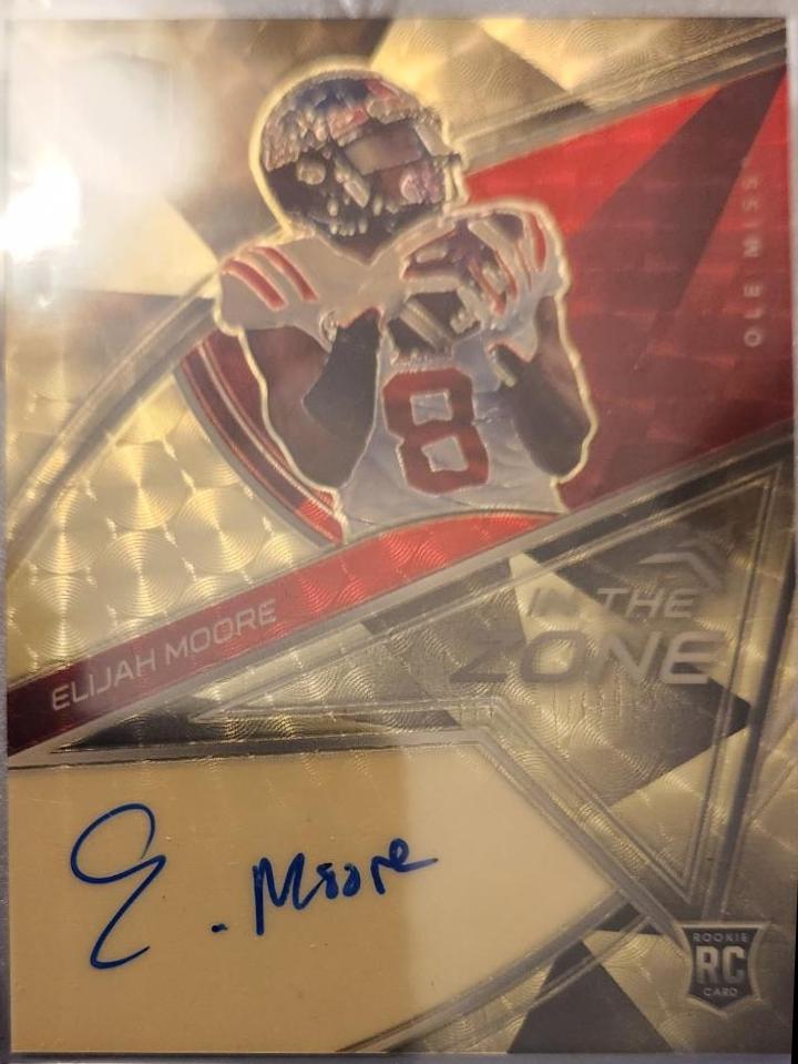 elijah moore #inz-em 1 of 1 Football Cards 2021 Panini Chronicles Draft Picks In The Zone Signatures