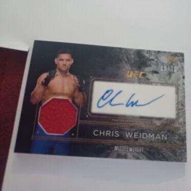 Chris Weidman #TCAR-CW Ufc Cards 2016 Topps UFC Top of the Class Autograph Relic