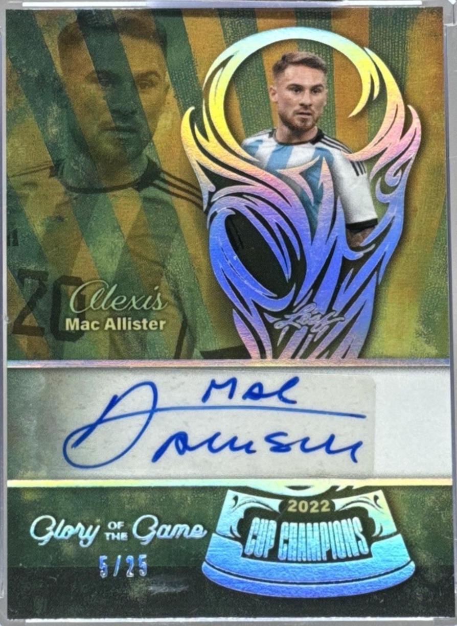 Alexis Mac Allister #CU-AMA 2026 Leaf Glory Of The Game Cup Champions Autograph Soccer
