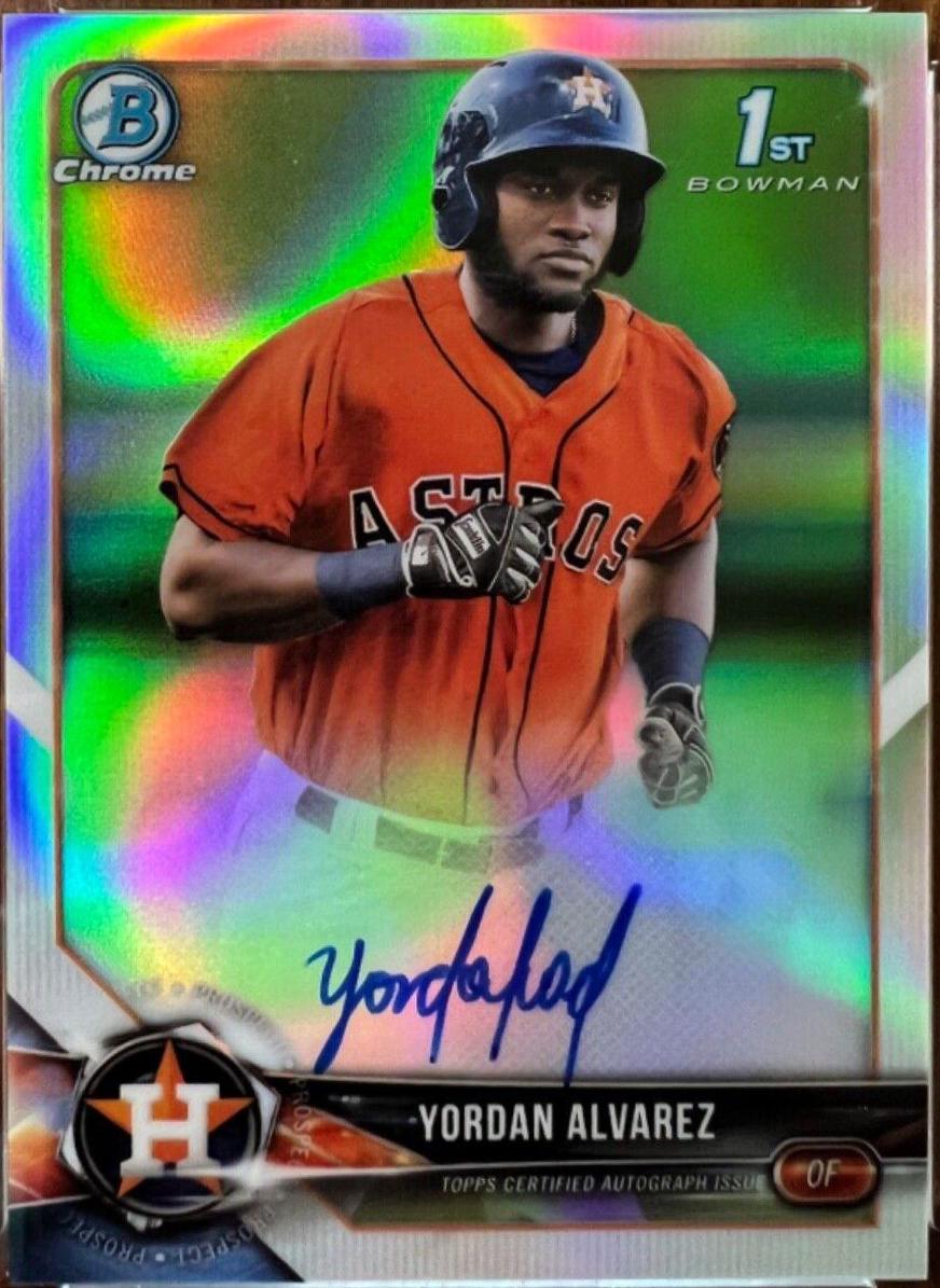 Yordan Alvarez [Refractor] #CPA-YA Prices | 2018 Bowman Chrome
