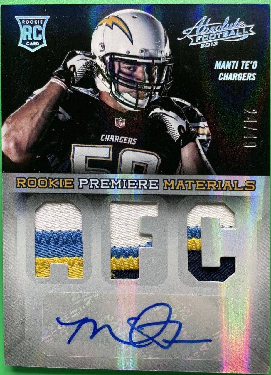 Manti Te'o [Rookie Premiere Materials Signature NFL Prime] #222