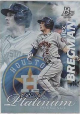 Alex Bregman #PP-AB Baseball Cards 2017 Bowman Platinum Presence