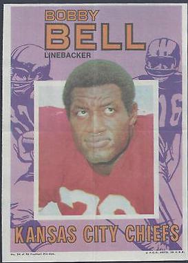 Bobby Bell #24 Football Cards 1971 Topps Pin Ups