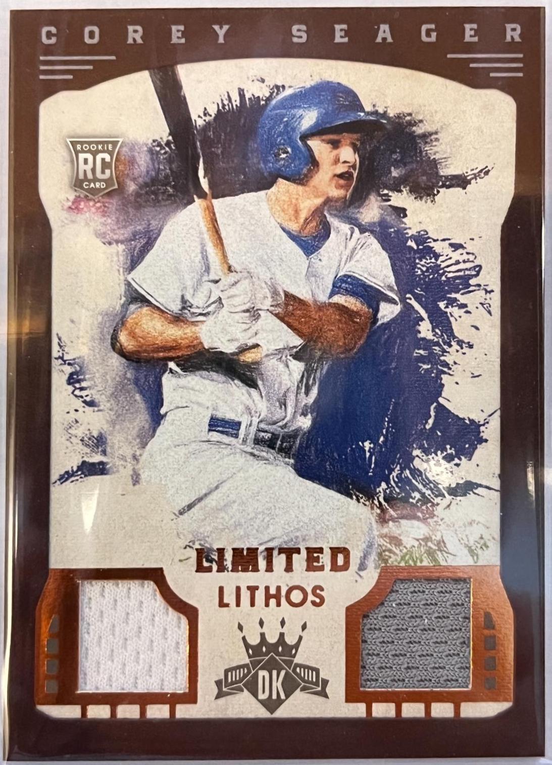 Corey Seager #LL-CS Baseball Cards 2016 Panini Diamond Kings Limited Lithos Materials