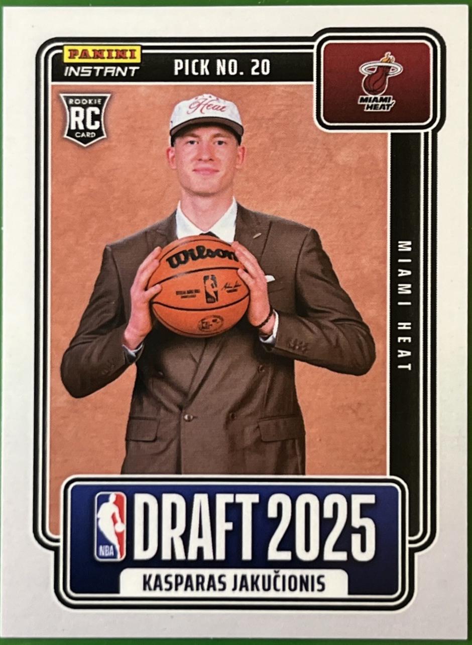 Kasparas Jakucionis #NBADN-20 2025 Panini Instant Draft Night Basketball