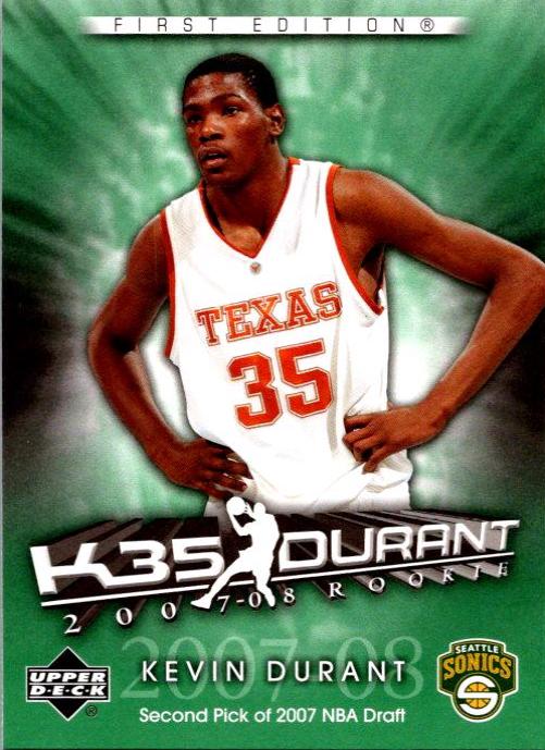 Kevin Durant #KD2 Basketball Cards 2007 Upper Deck First Edition Durant Exclusives