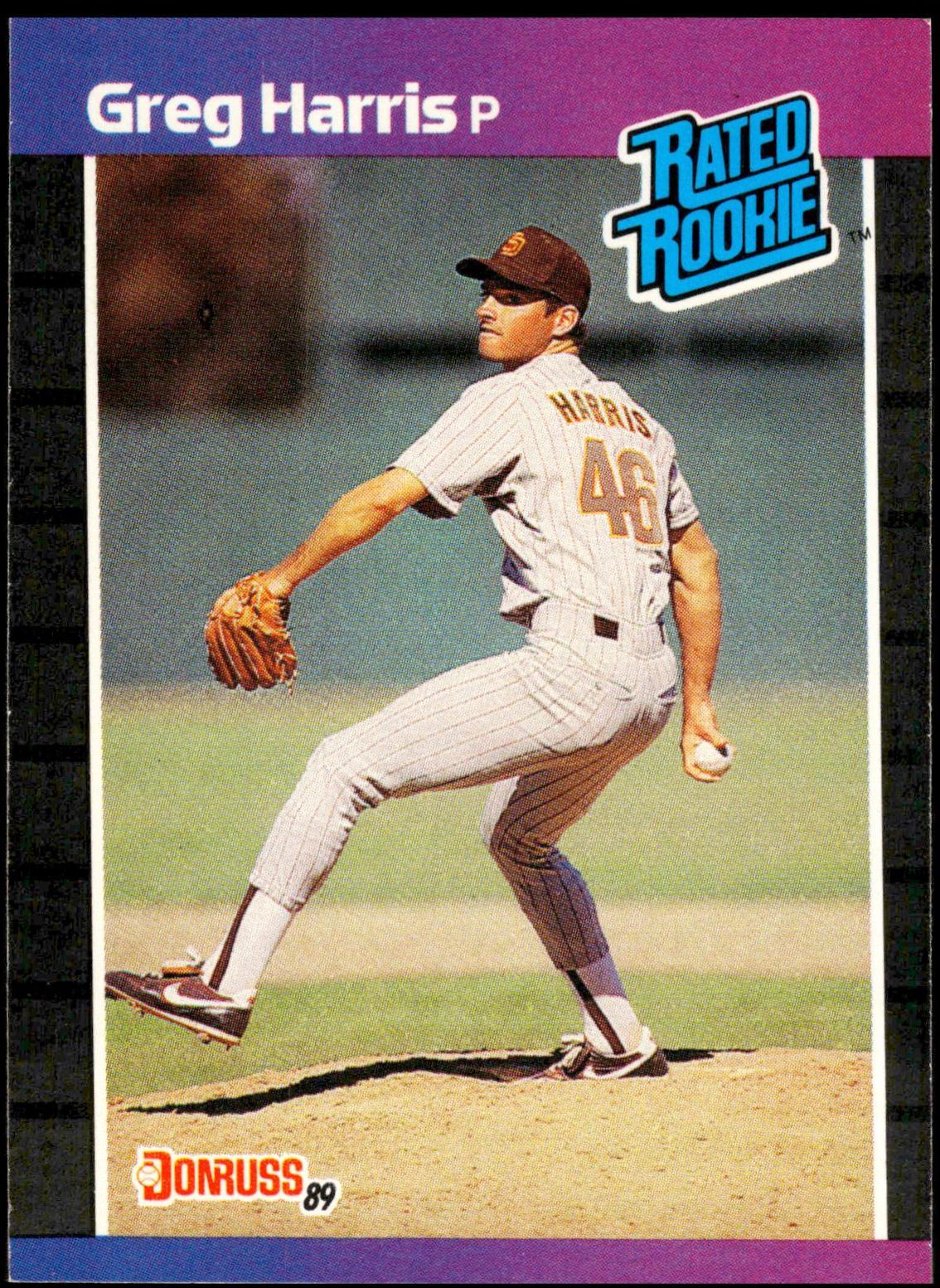 Greg Harris #34 Baseball Cards 1989 Donruss