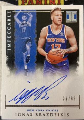 Ignas Brazdeikis #125 2019-20 Panini Impeccable Basketball