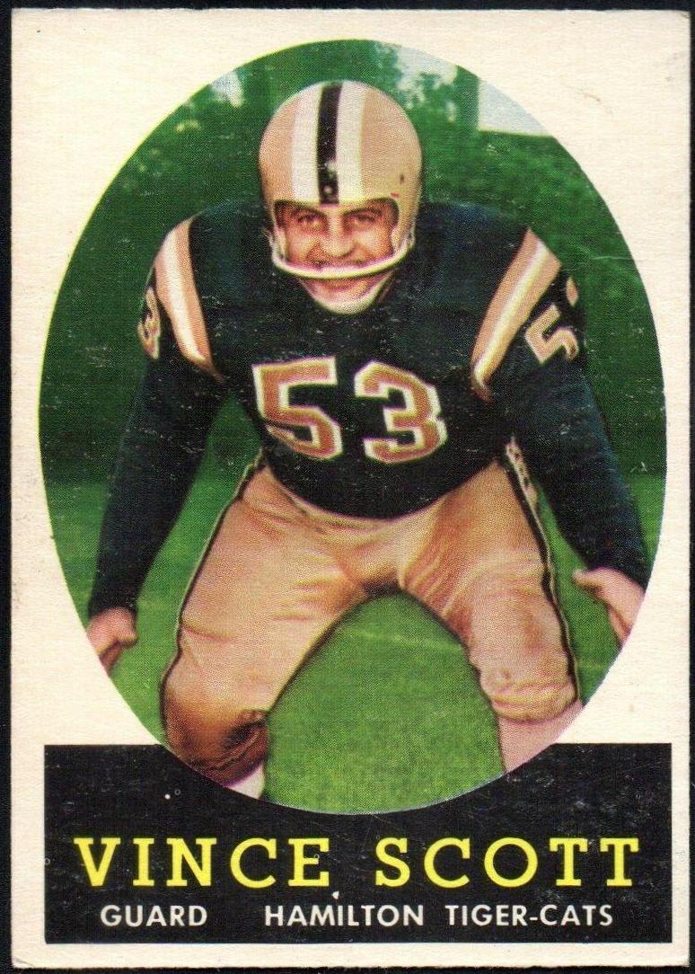 Vince Scott #48 Football Cards 1958 Topps CFL