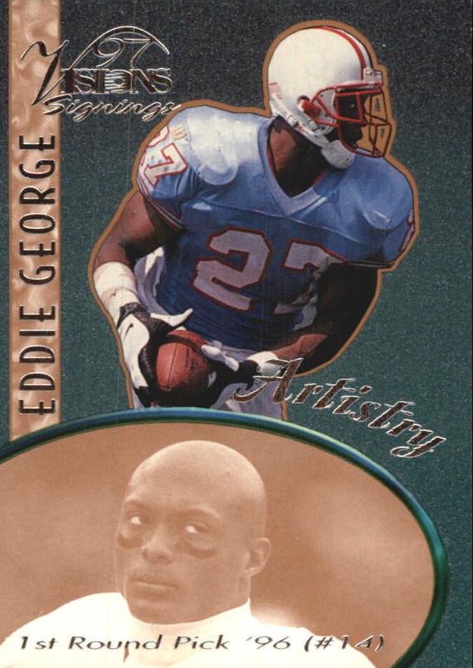 Eddie George #A-12 Football Cards 1997 Panini Score Board Visions Signings Artistry