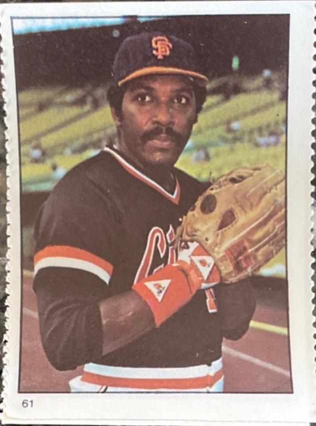Vida Blue #61 Baseball Cards 1982 Fleer Stamps