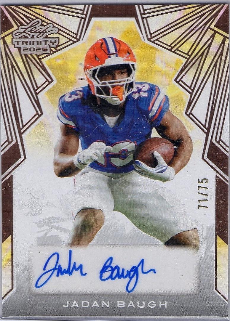 Jadan Baugh #BA-JB1 2025 Leaf Trinity Autograph Football