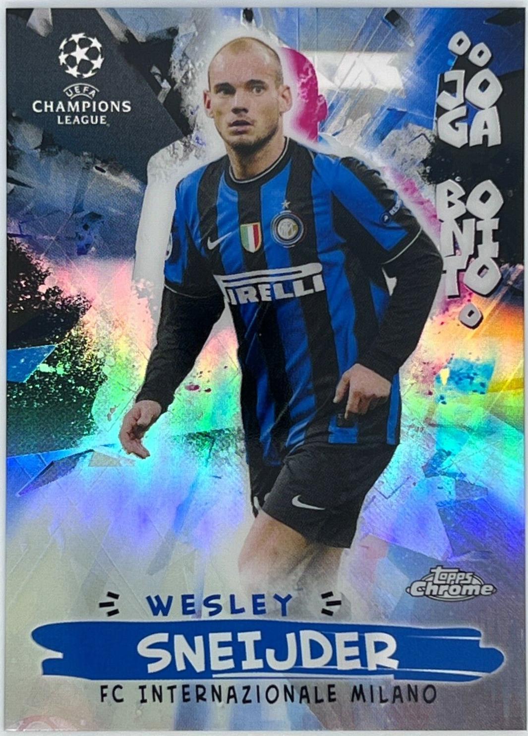 Wesley Sneijder #JB-16 Soccer Cards 2020 Topps Chrome UEFA Champions League Joga Bonito