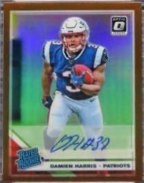 Damien Harris [Bronze] #159 Football Cards 2019 Donruss Optic Rated Rookie Autographs