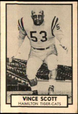 Vince Scott #75 1962 Topps Cfl Football