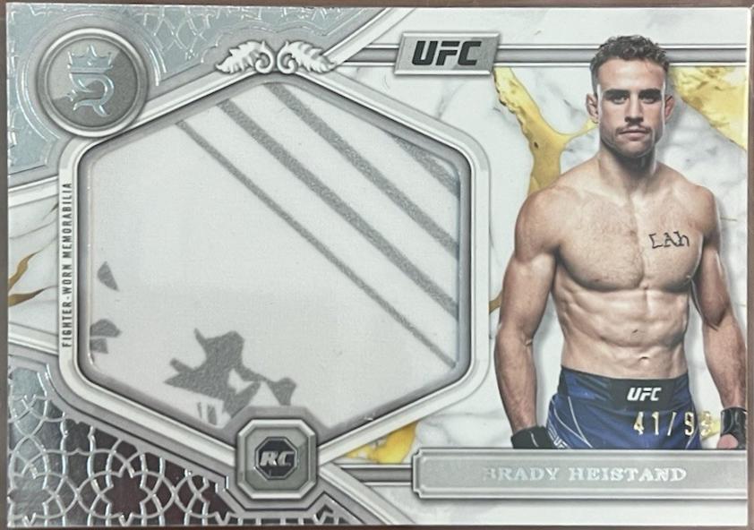 Brady Heistand /99 #RJR-13 Ufc Cards 2024 Topps Royalty UFC Rookie Jumbo Relic
