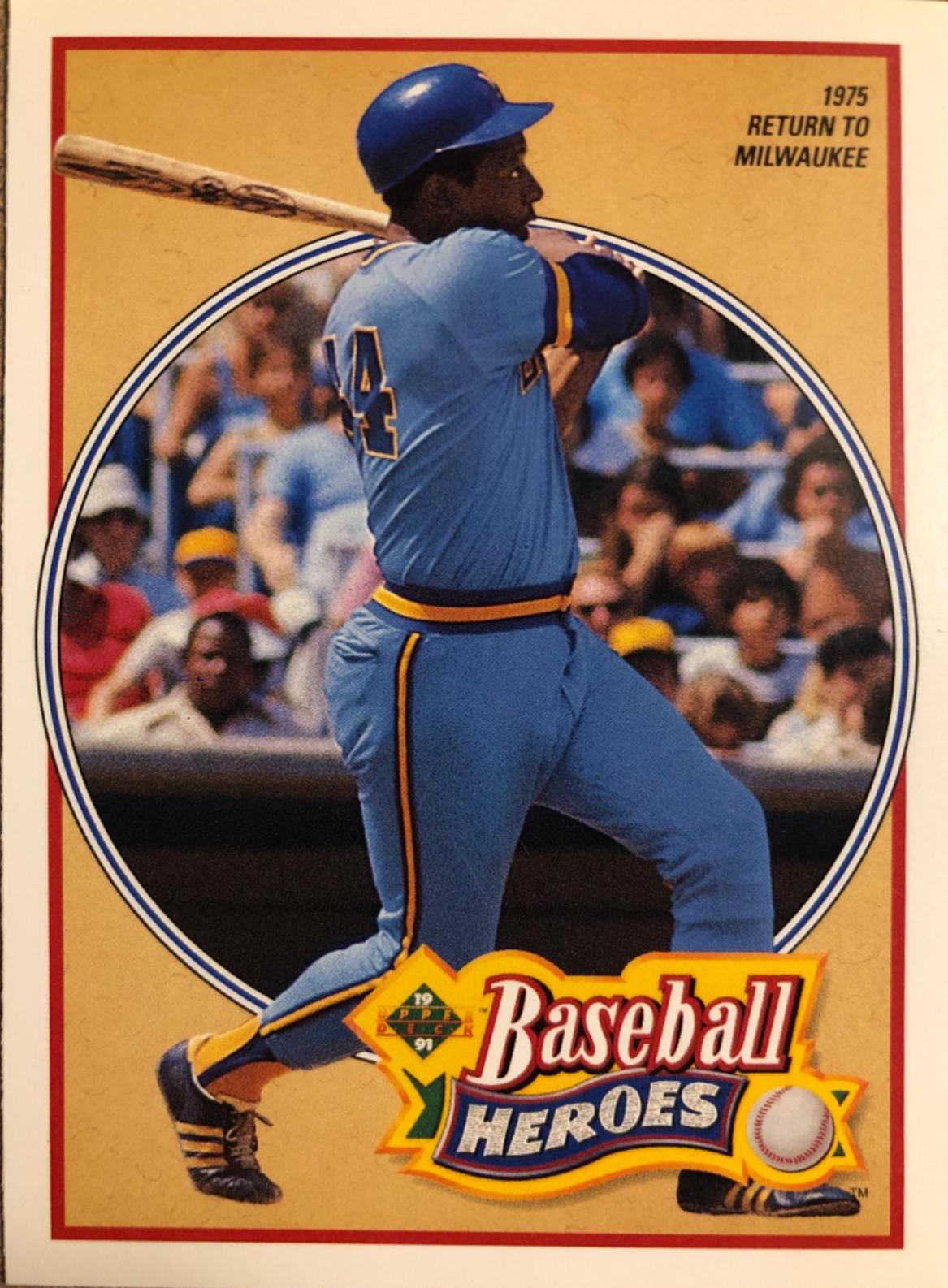 1975 Move To Milwaukee #24 Baseball Cards 1991 Upper Deck Heroes