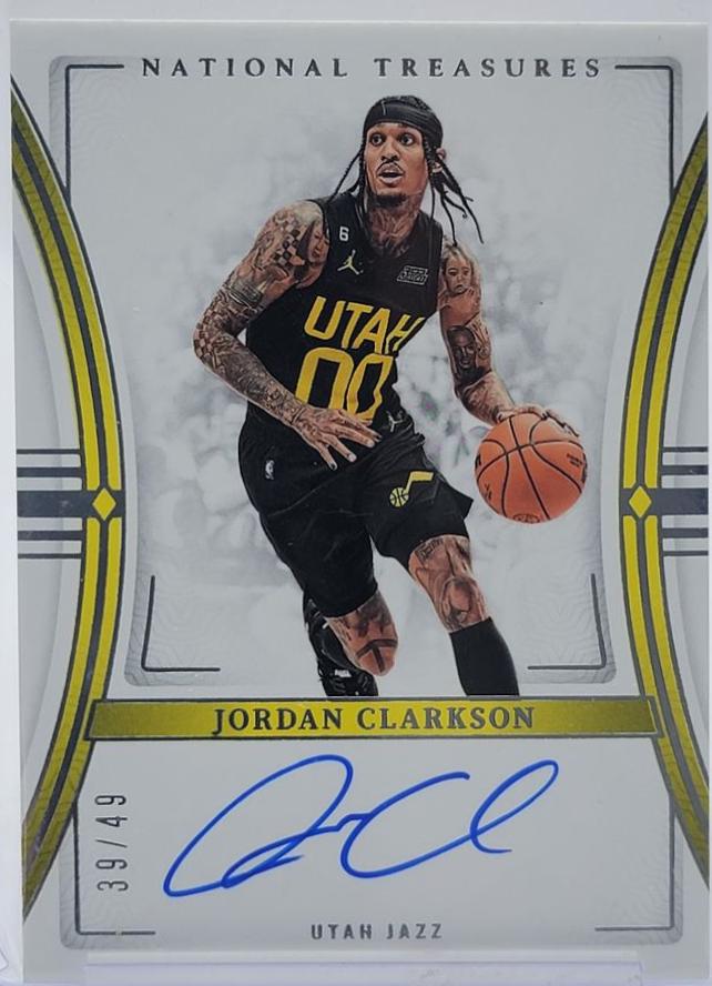 Jordan Clarkson #S-JCK Basketball Cards 2023 Panini National Treasures Signatures