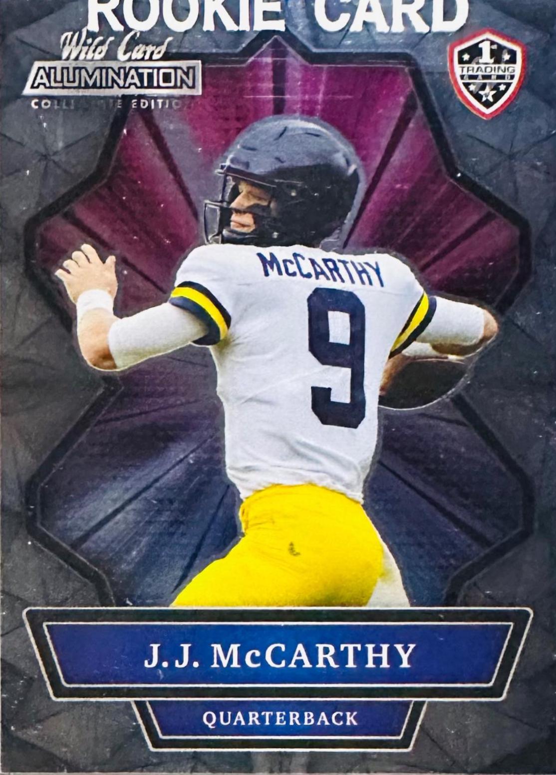 J. J. McCarthy Football Cards 2021 Wild Card Alumination NIL