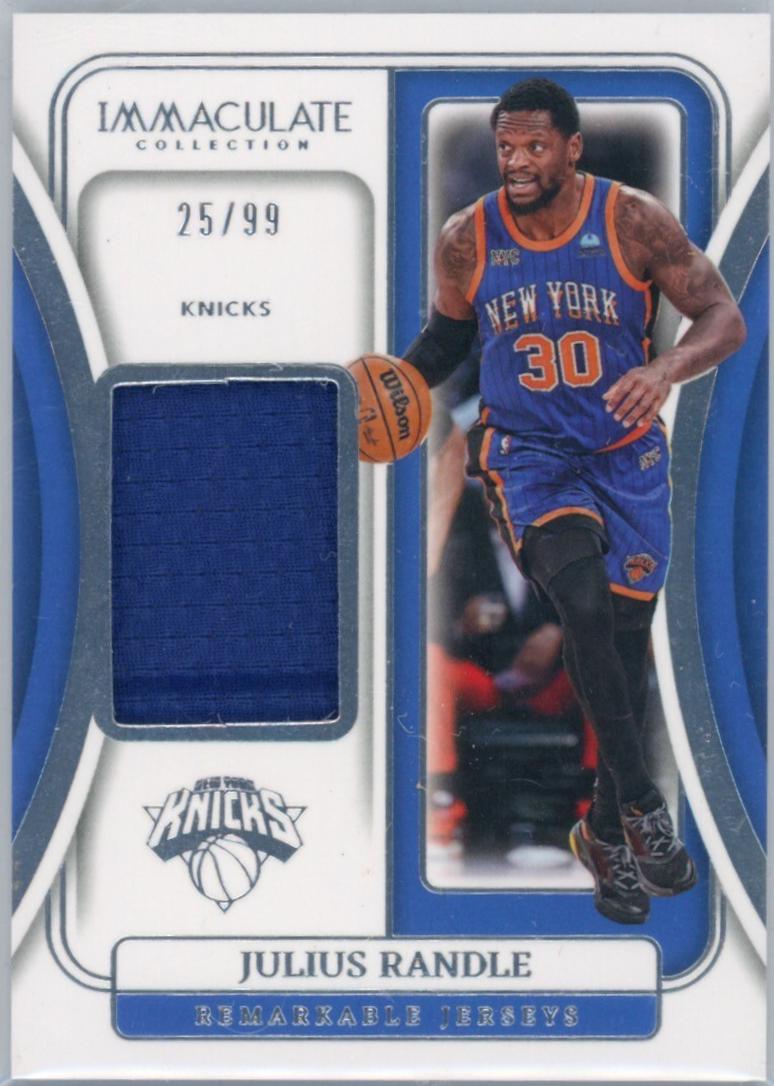 Julius Randle #20 Basketball Cards 2023 Panini Immaculate Remarkable Jersey