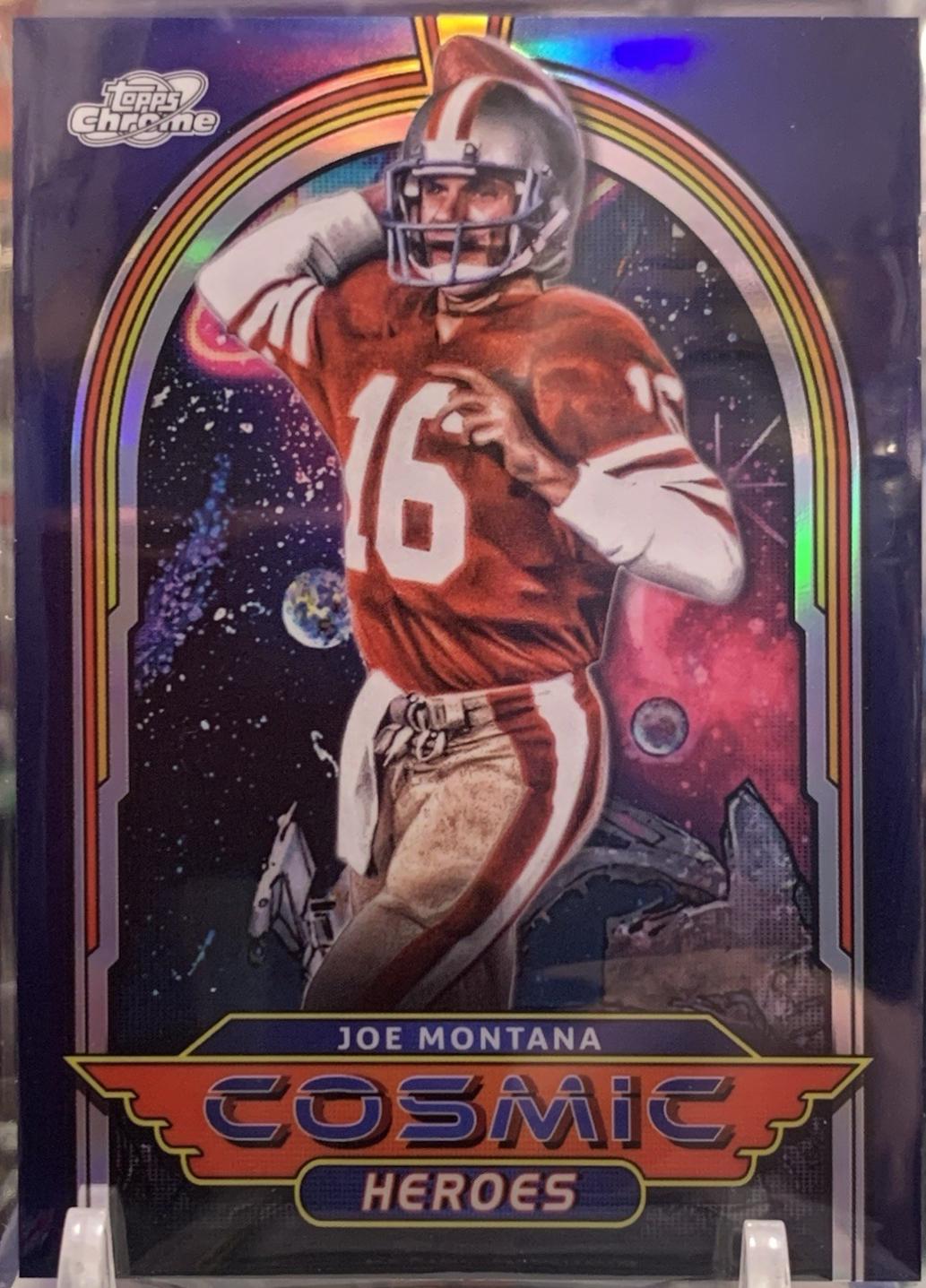 Joe Montana #CH-7 Football Cards 2024 Topps Cosmic Chrome Heroes