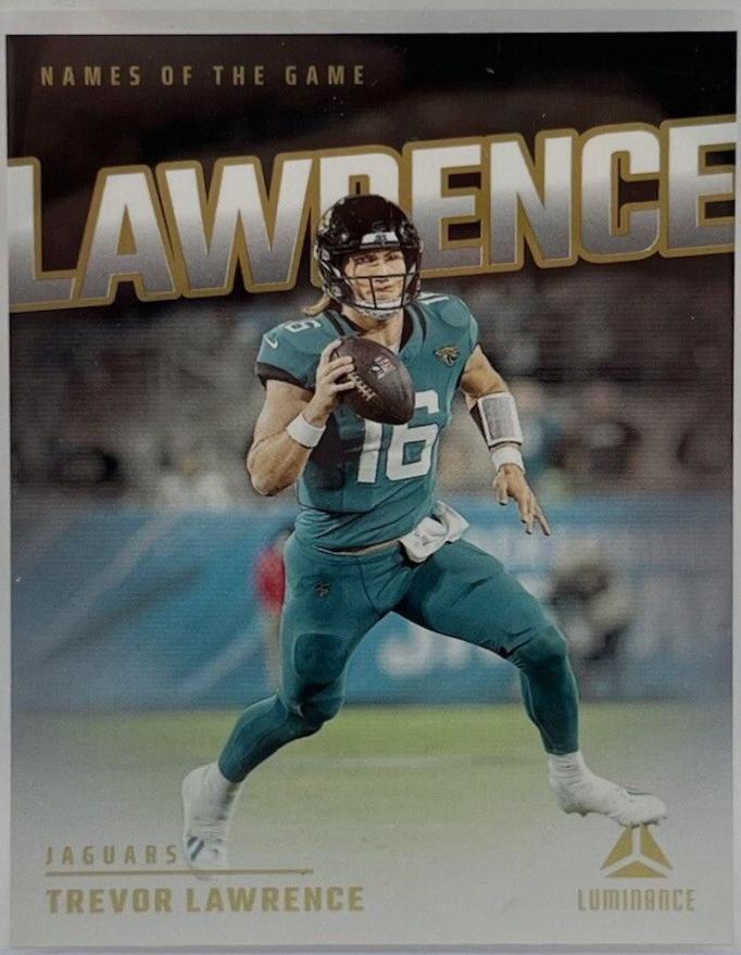 Trevor Lawrence #NG-TLE Football Cards 2024 Panini Luminance Names of the Game