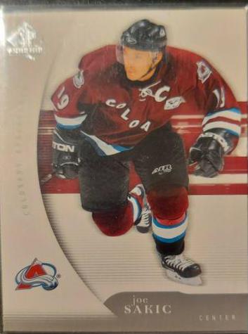 Joe Sakic #24 Hockey Cards 2005 SP Authentic