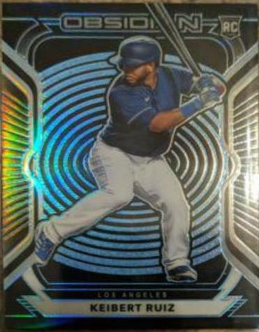 Keibert Ruiz #41 Baseball Cards 2021 Panini Chronicles Obsidian